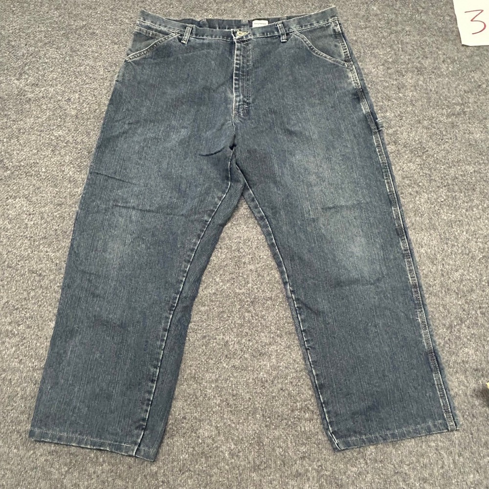 Wrangler Carpenter Jeans Mens Size 38x30 Blue Denim Utility Workwear